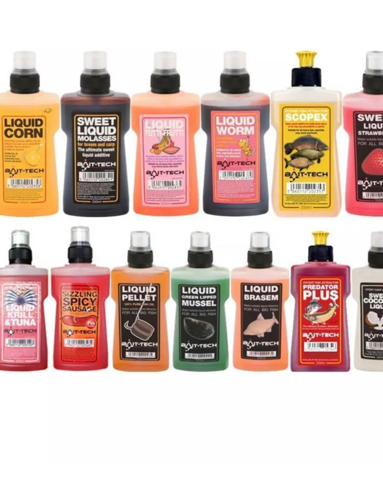 Bait-Tech liquid additives range  - 250ml - Misc flavours
