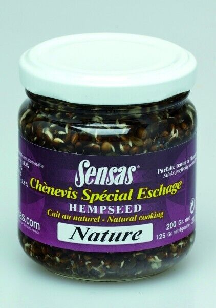 Sensas Cooked Particles - Hemp, Sweetcorn, Wheat - 212ml Jars
