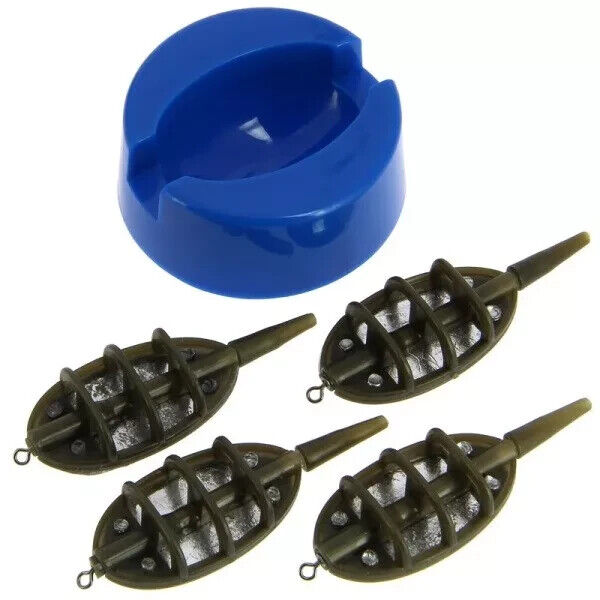 Inline method feeder set - 15g 20g 25g 30g feeders + soft mould