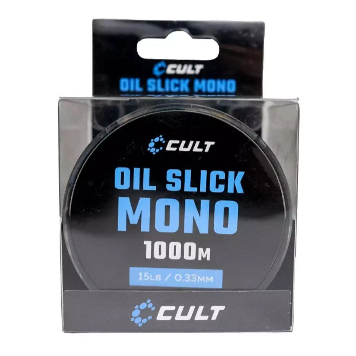 Cult Tackle Oil Slick mono carp fishing mainline - 1000M spools - 15lb or 18lb