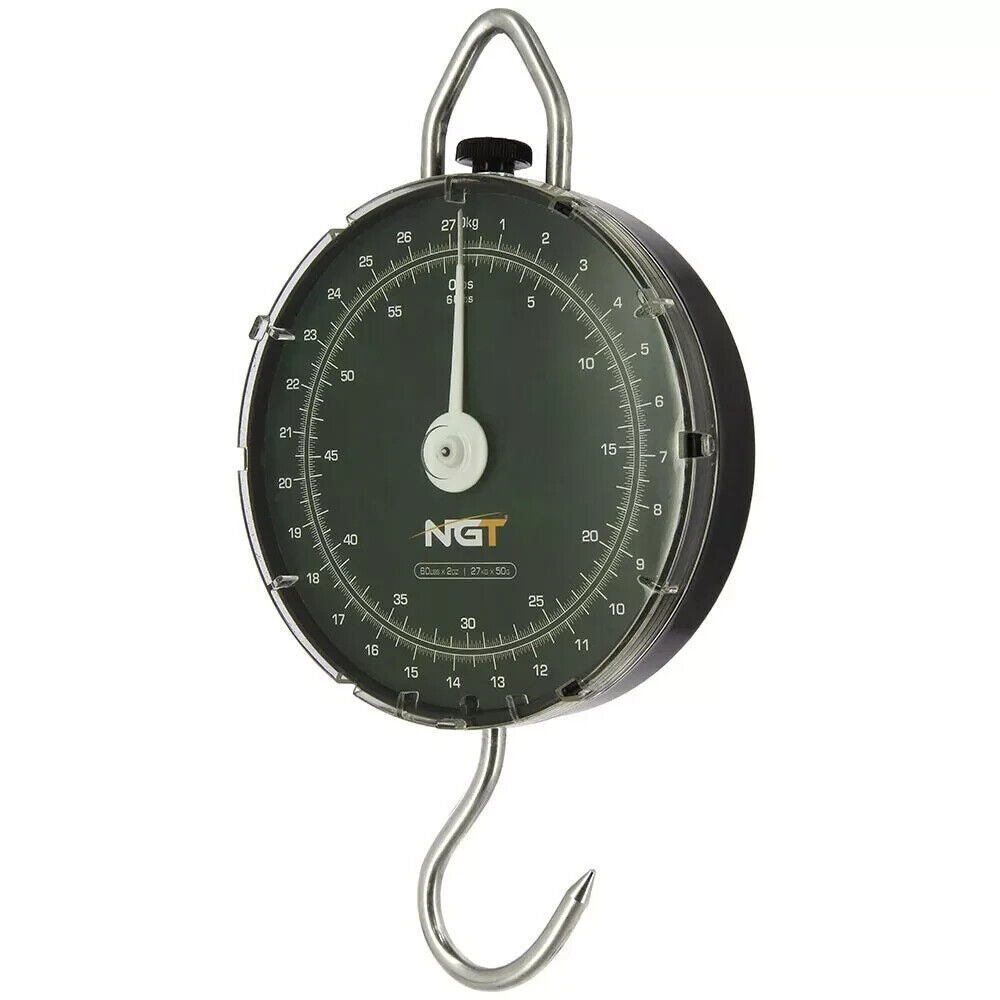 NGT Specimen Carp Fishing Weighing Dial Scales - 27kg /60lb