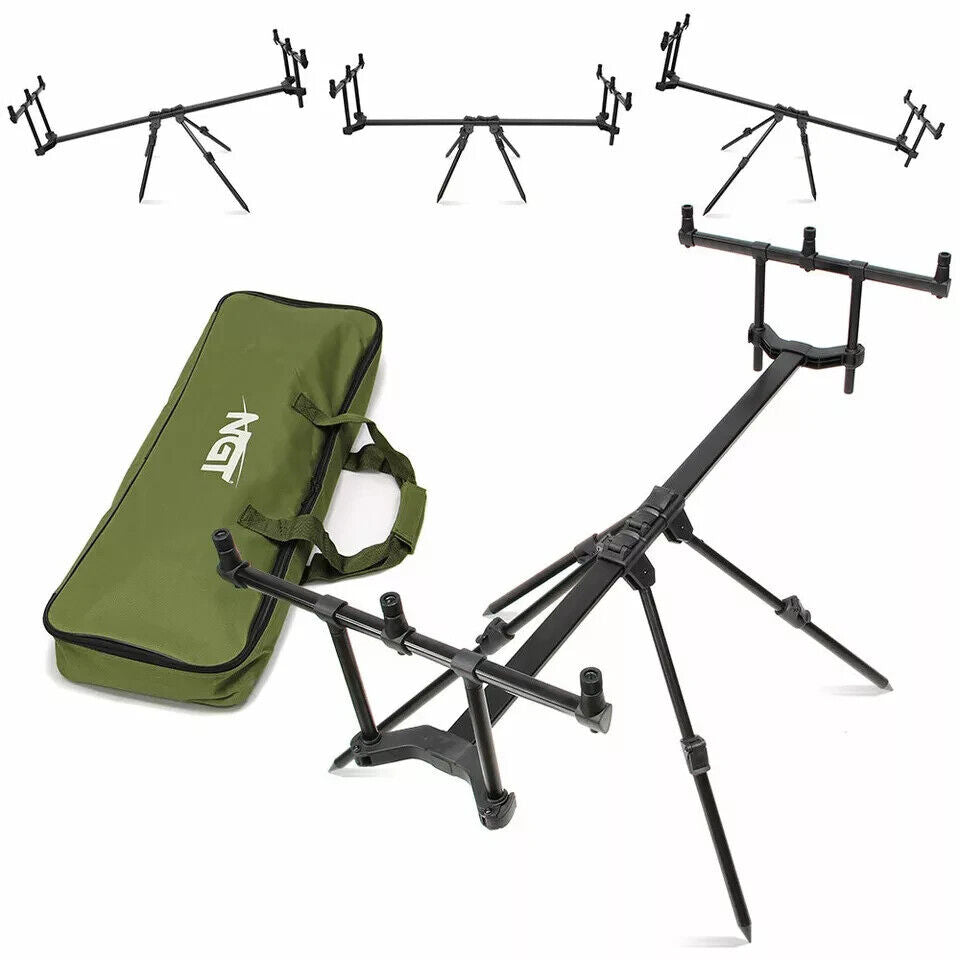 NGT Slider Super Versatile 3-rod Carp Fishing Rod Pod - adapts to any situation