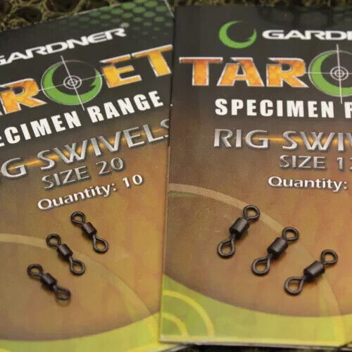 Target rig swivels - #12 or 20 - Anti glare - Gardner specialist terminal tackle