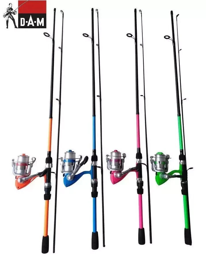 DAM Vibe spinning 6ft 5-20g casting weight rod/reel preloaded with 6lb mono line