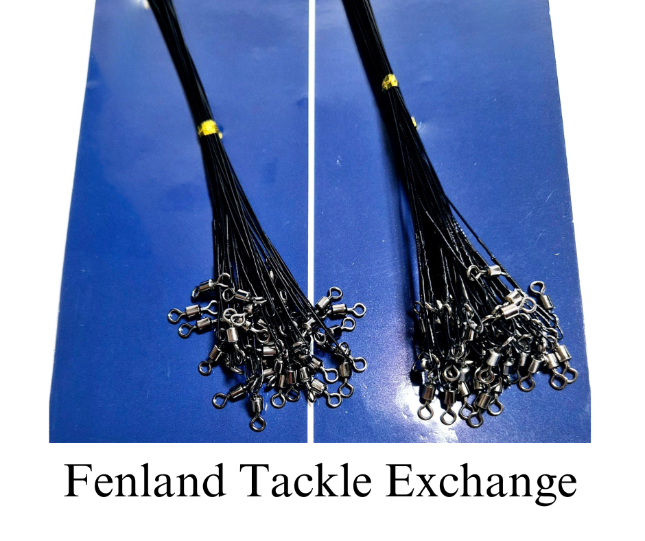 TWIN-PACK Pike and Predator 18" Wire Fishing Lure Traces--10kg, 8kg--PACK OF TWO