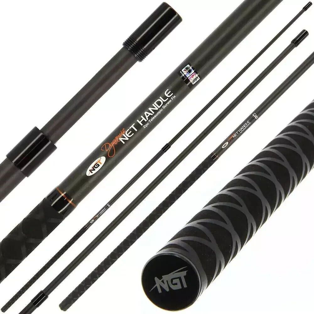 NGT Dynamic Landing Net Handle - 2m Screw Fix Telescopic, Carbon Fibre