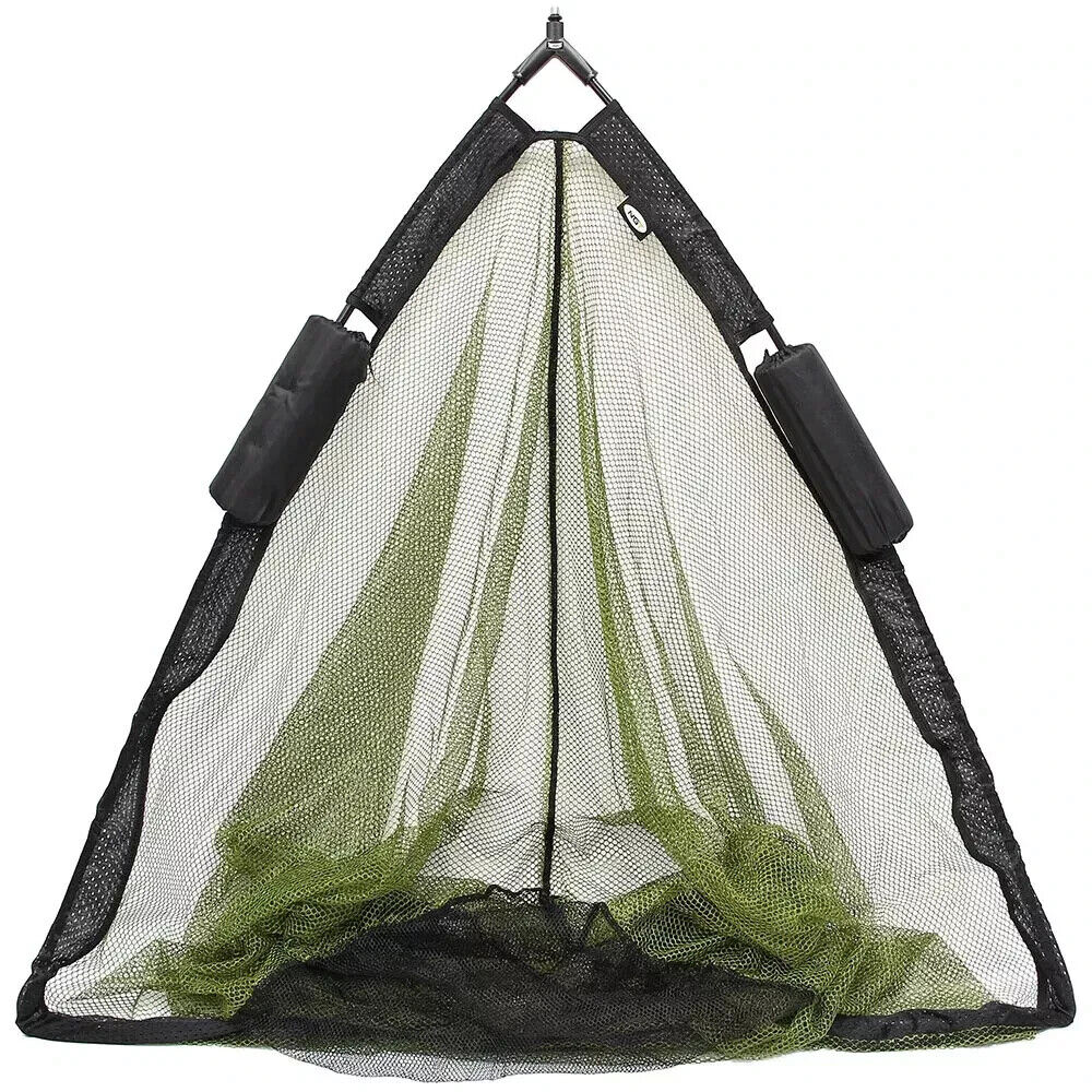 42" Carp Landing Net With Dual Net Floats + Stink Bag & Metal Spreader Block