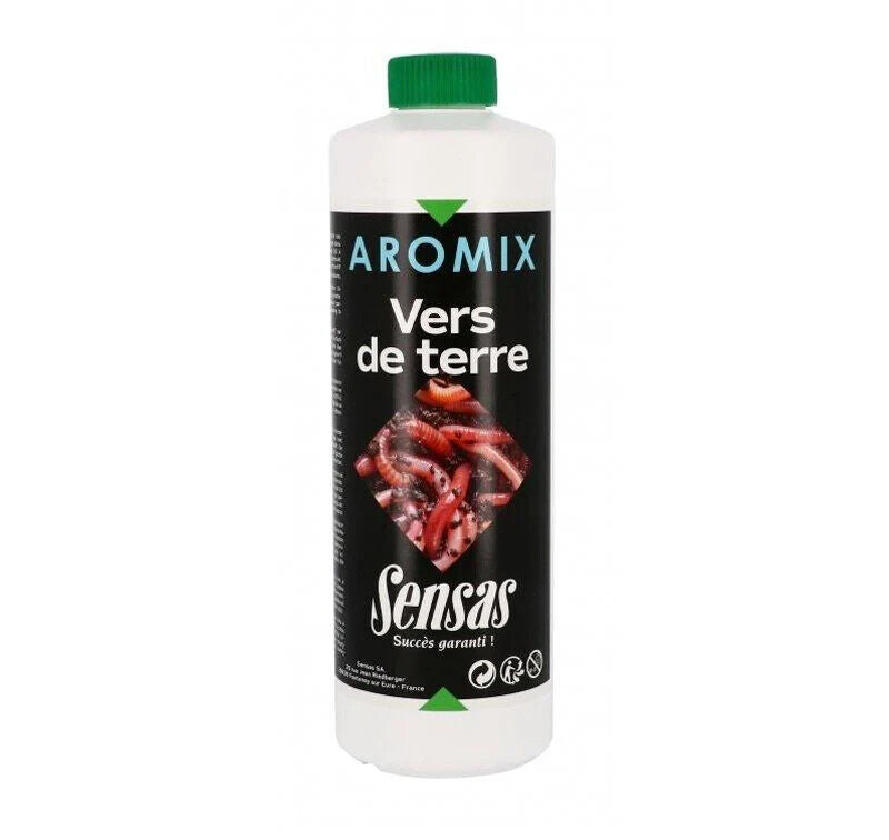 Sensas Aromix Chopped Worm Super Fish Additive / Attractant 500ml Bottles