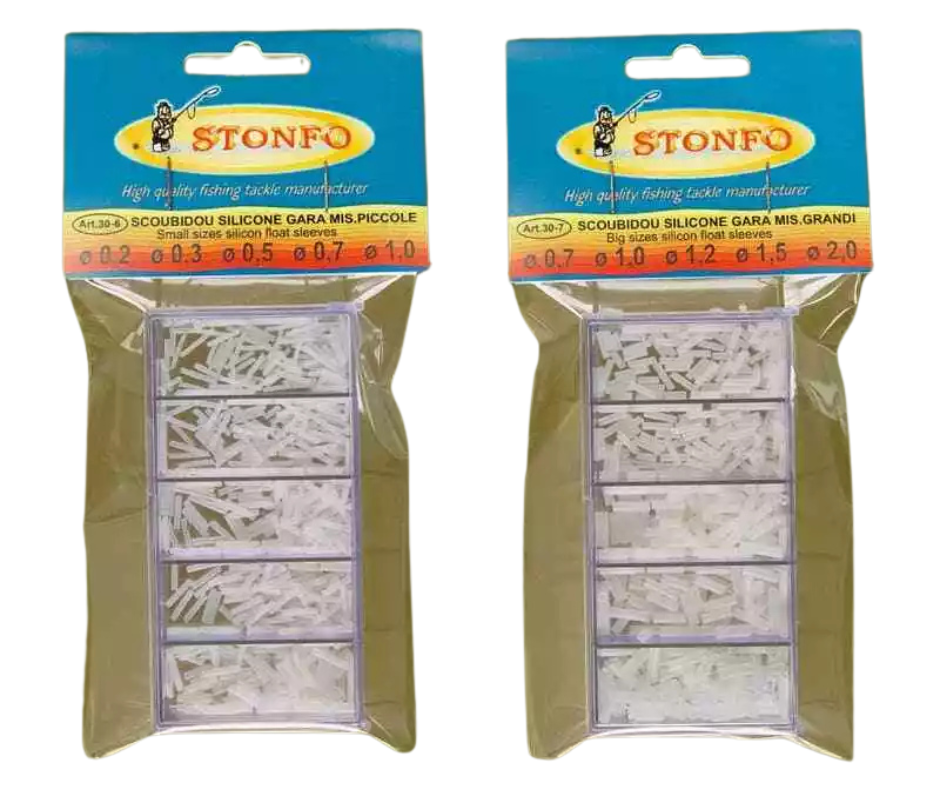 Stonfo Pre-cut Pole Float Silicone - 5 Section Dispenser - Mixed Sizes