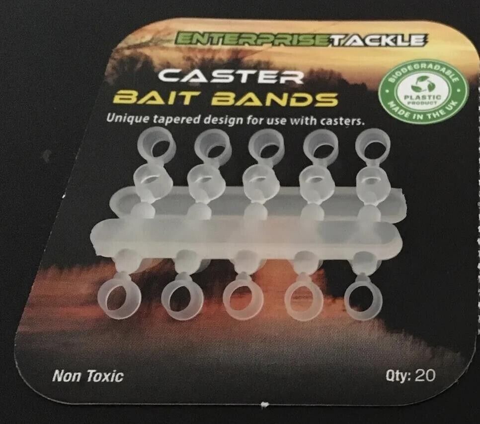 Enterprise bait band range  - Clear, red, caster, double caster carp bait bands