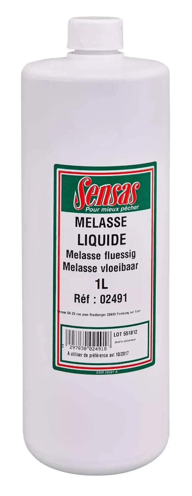 Sensas Liquid Molasses - Carp Fishing Groundbait Liquid Additive - 1 Ltr Bottle