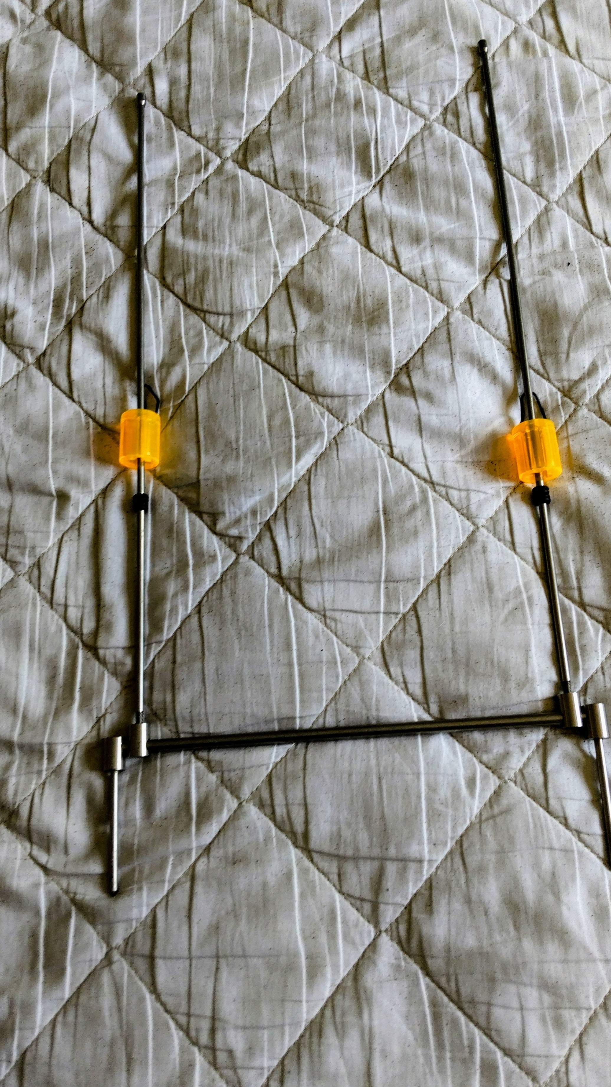Vintage Stainless 2 Rod Monkey Climber Set Carp Pike Fishing Indicator Bobbins