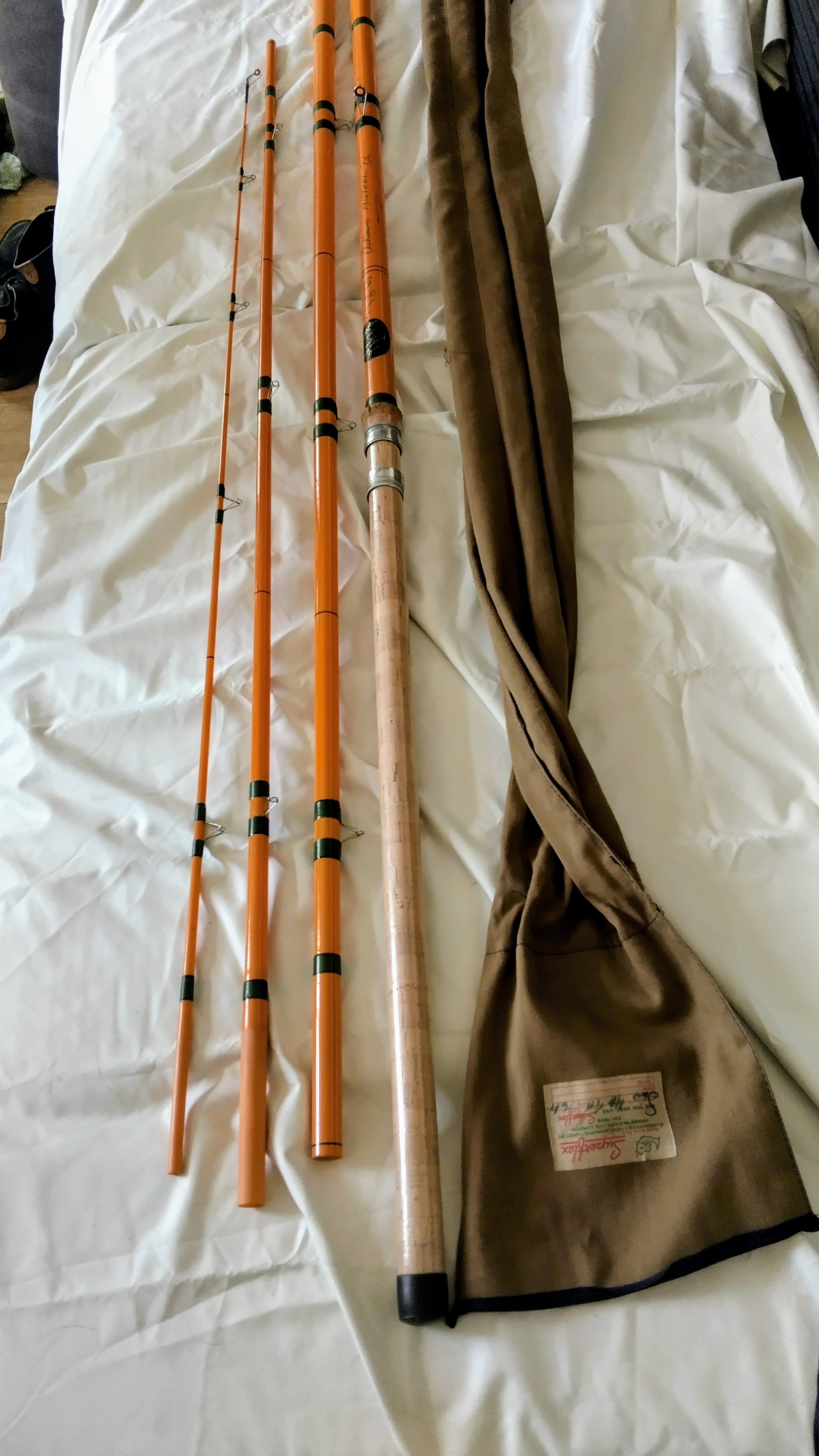 Vintage Superflex S40 16ft Float Rod 4 Piece Match Angling Henry W Aiken Original Bag