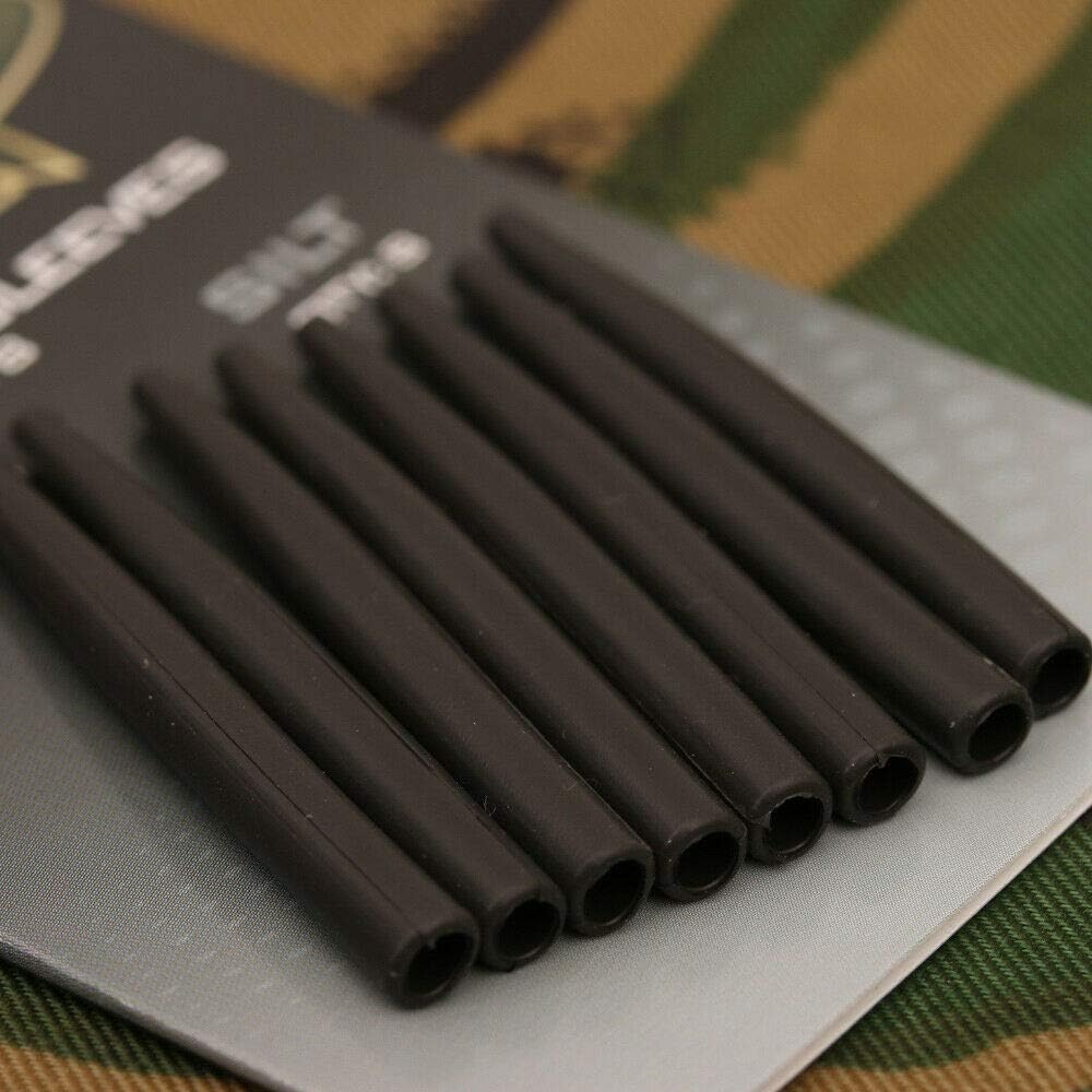 Gardner Covert Tungsten Anti Tangle Sleeves, Carp Fishing Rig, End Tackle, Silt Black