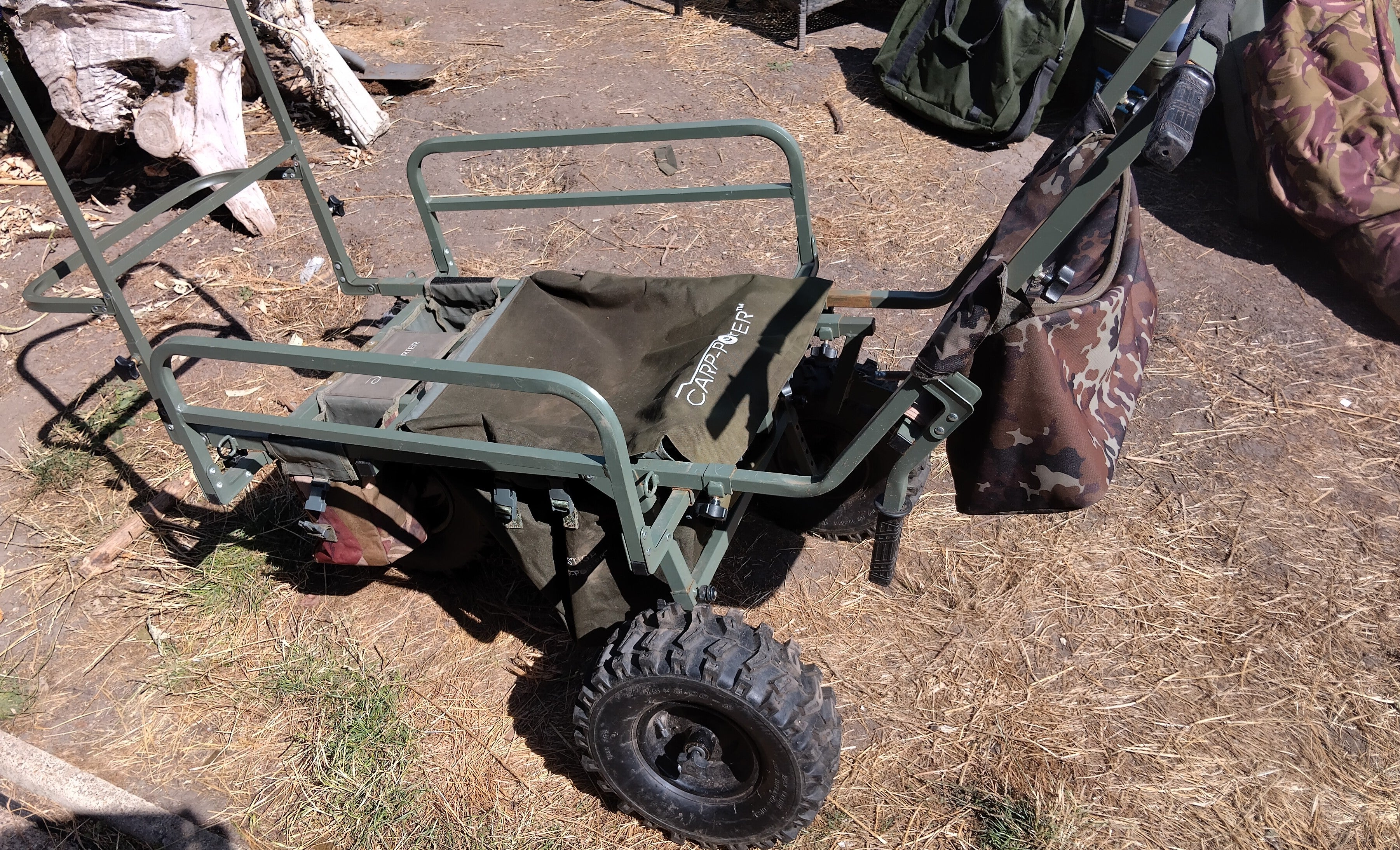Carp Porter Big Boy TriPorter 3 Wheel Fishing Barrow Carp Tackle + Bags Cover