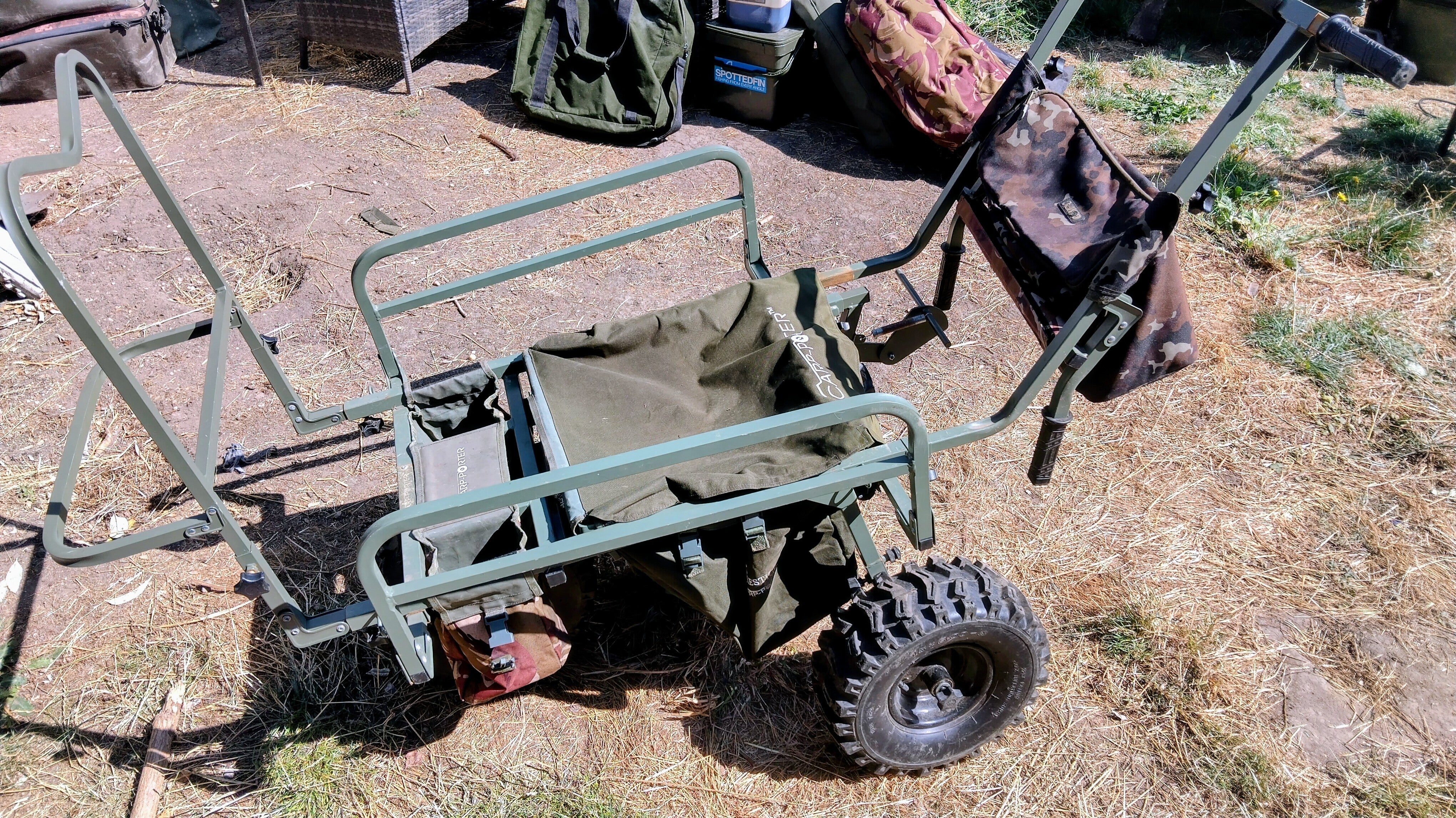 Carp Porter Big Boy TriPorter 3 Wheel Fishing Barrow Carp Tackle + Bags Cover