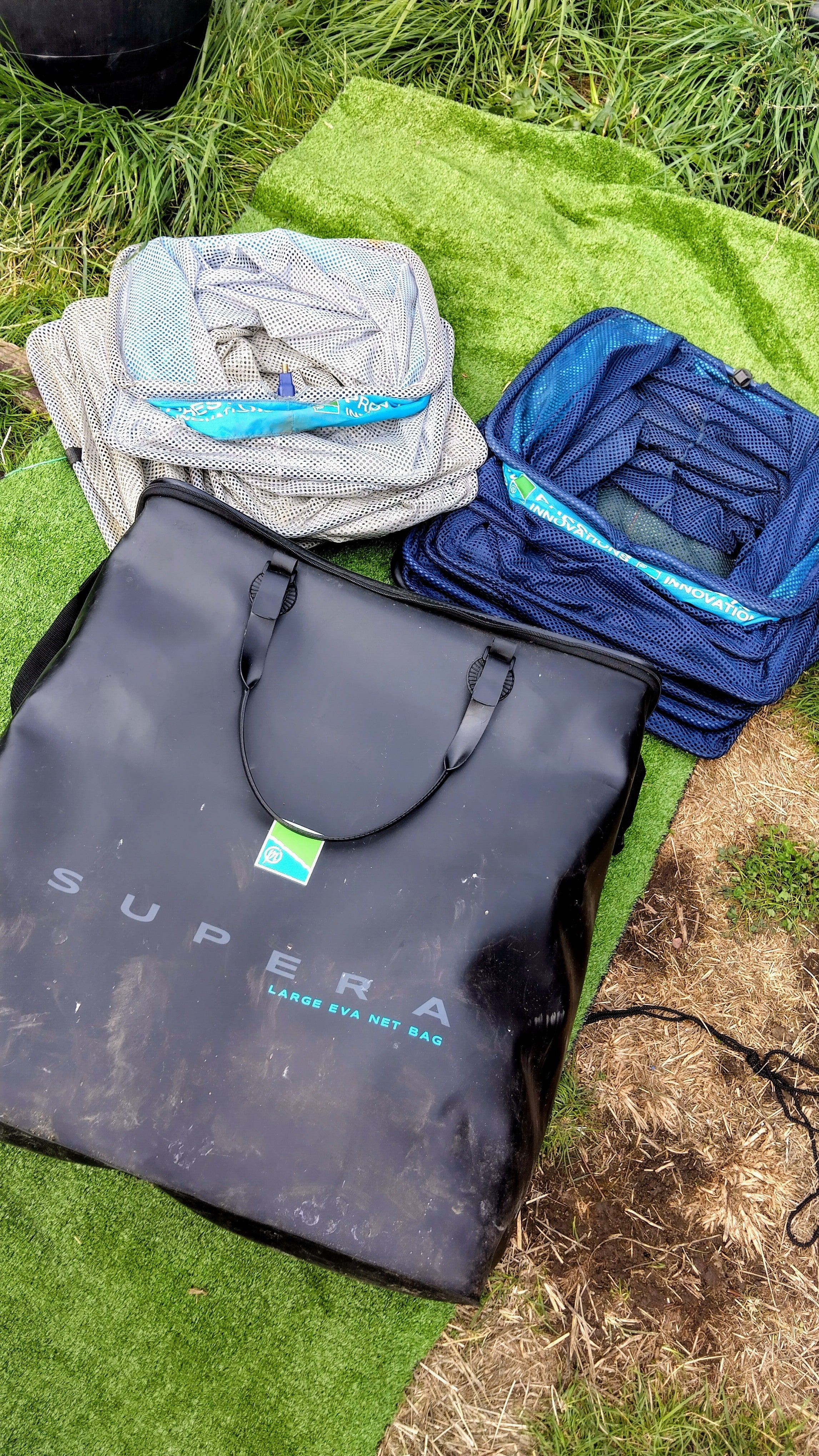 Preston Innovations Keepnet Set: Two Keepnets & Waterproof EVA Stink Bag Used