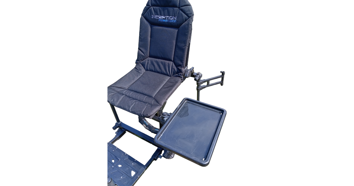 Preston Innovations Inception Feeder Chair + Footplate Side Tray Brolly Feeder Arm