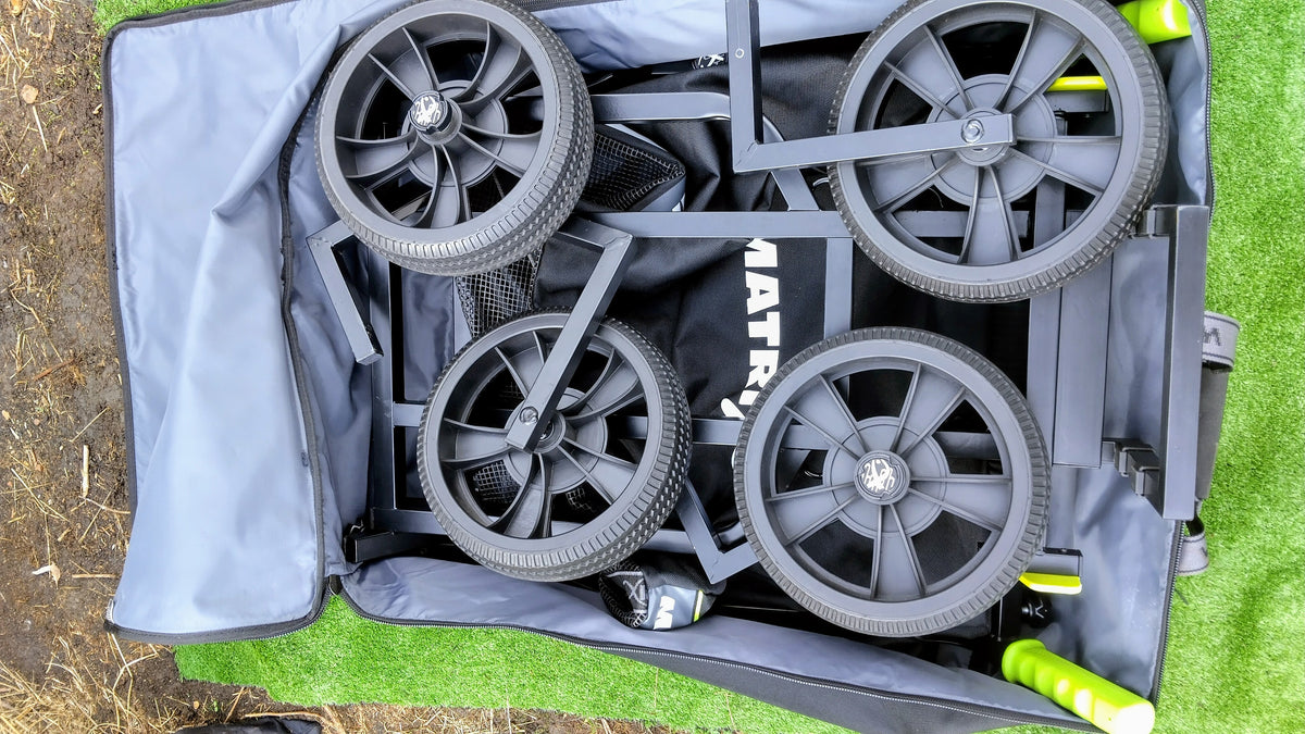 Matrix 4 Wheel Transporter Barrow Seat Box Trolley Match Fishing UNUSED + Bag