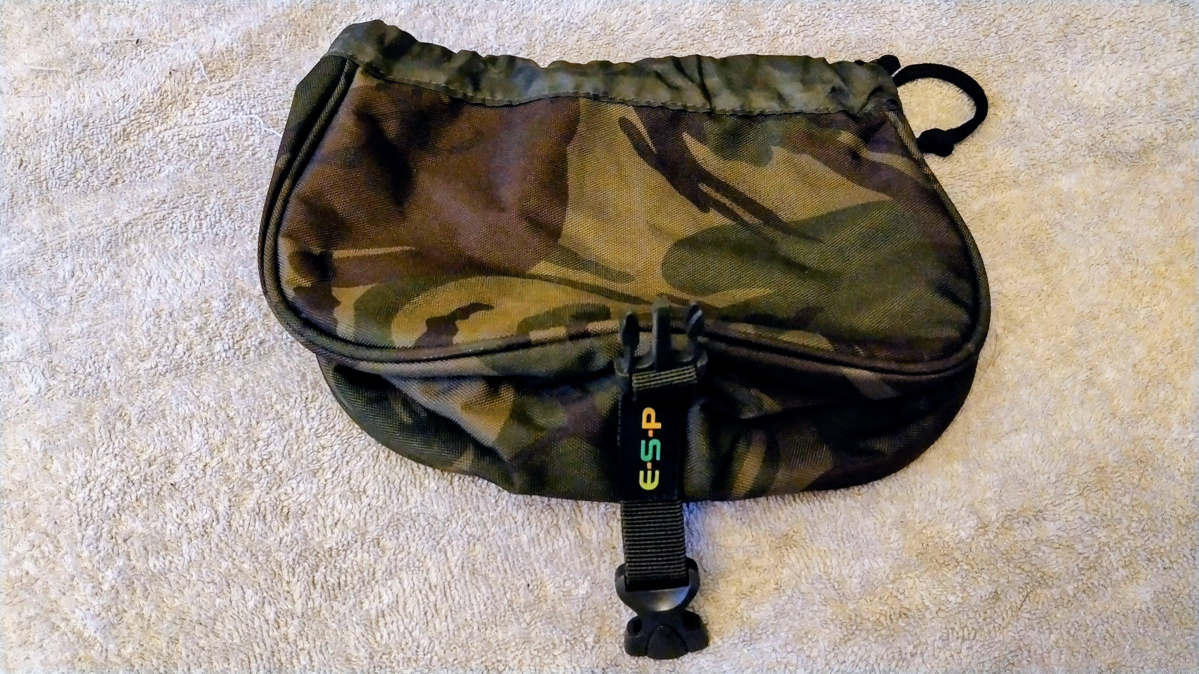 Set 3 ESP Camo Reel Pouches Big Pit Carp Fishing Cases Protectors - Superb Cond