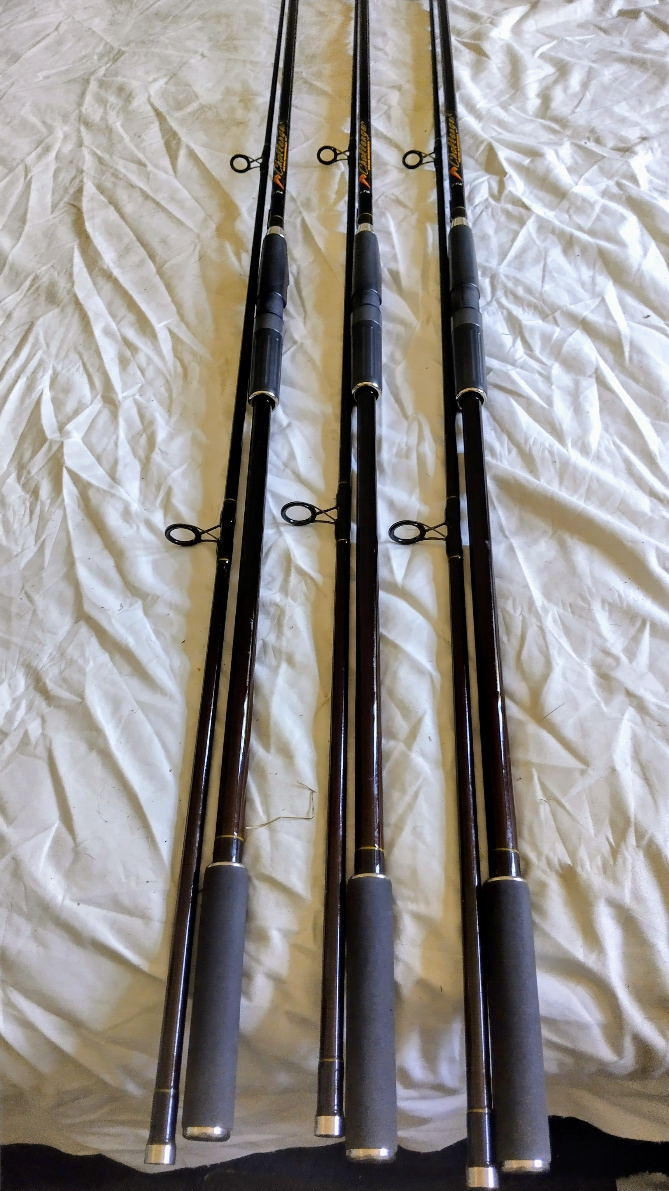 Set of 3 Beekay Kevin Maddocks 12ft 2.75lb Challenger Carp Rods Vintage Classic