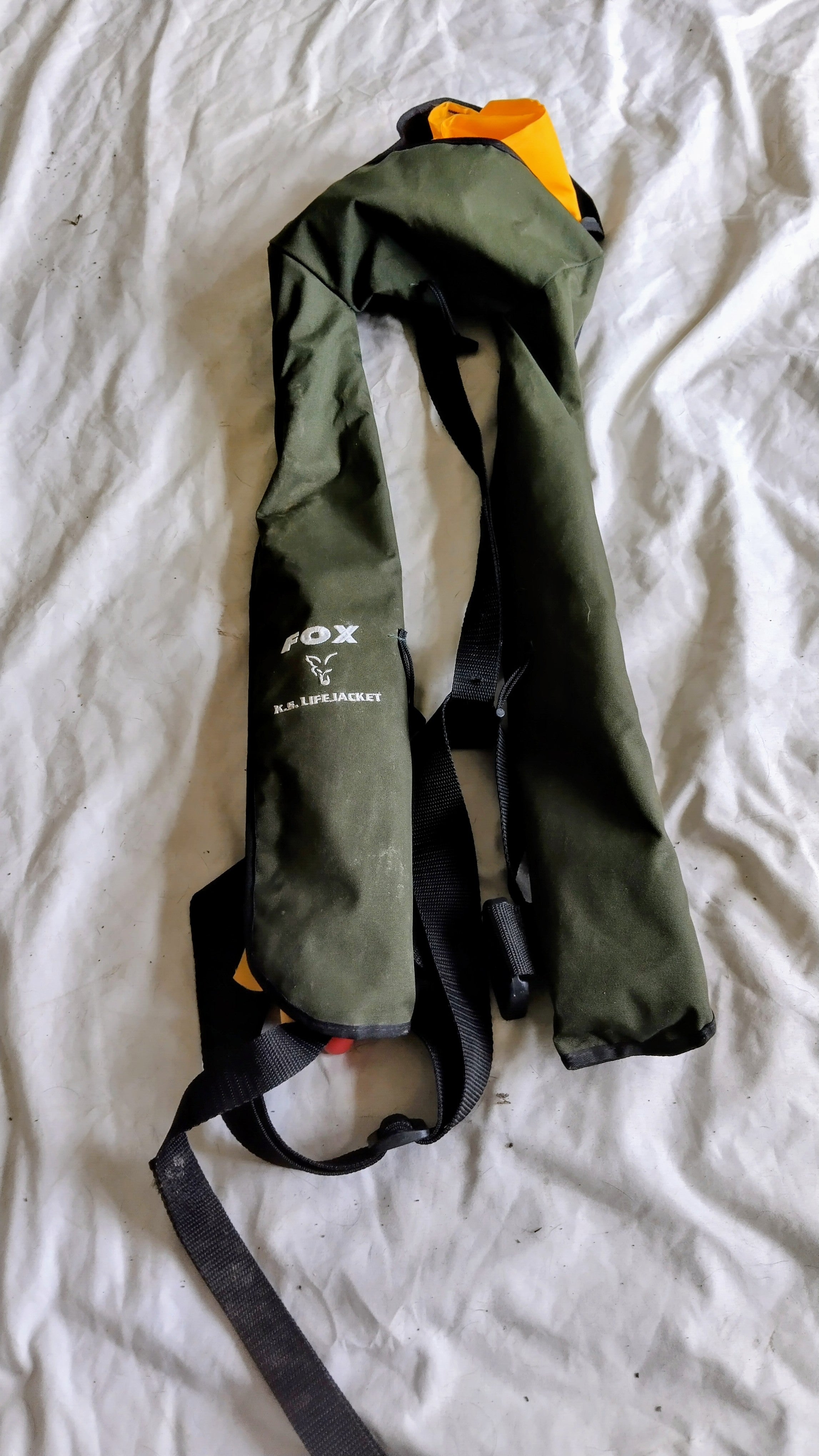 Fox KS Life Jacket Inflatable Lifejacket Camo Carp Fishing Life Jacket VGC