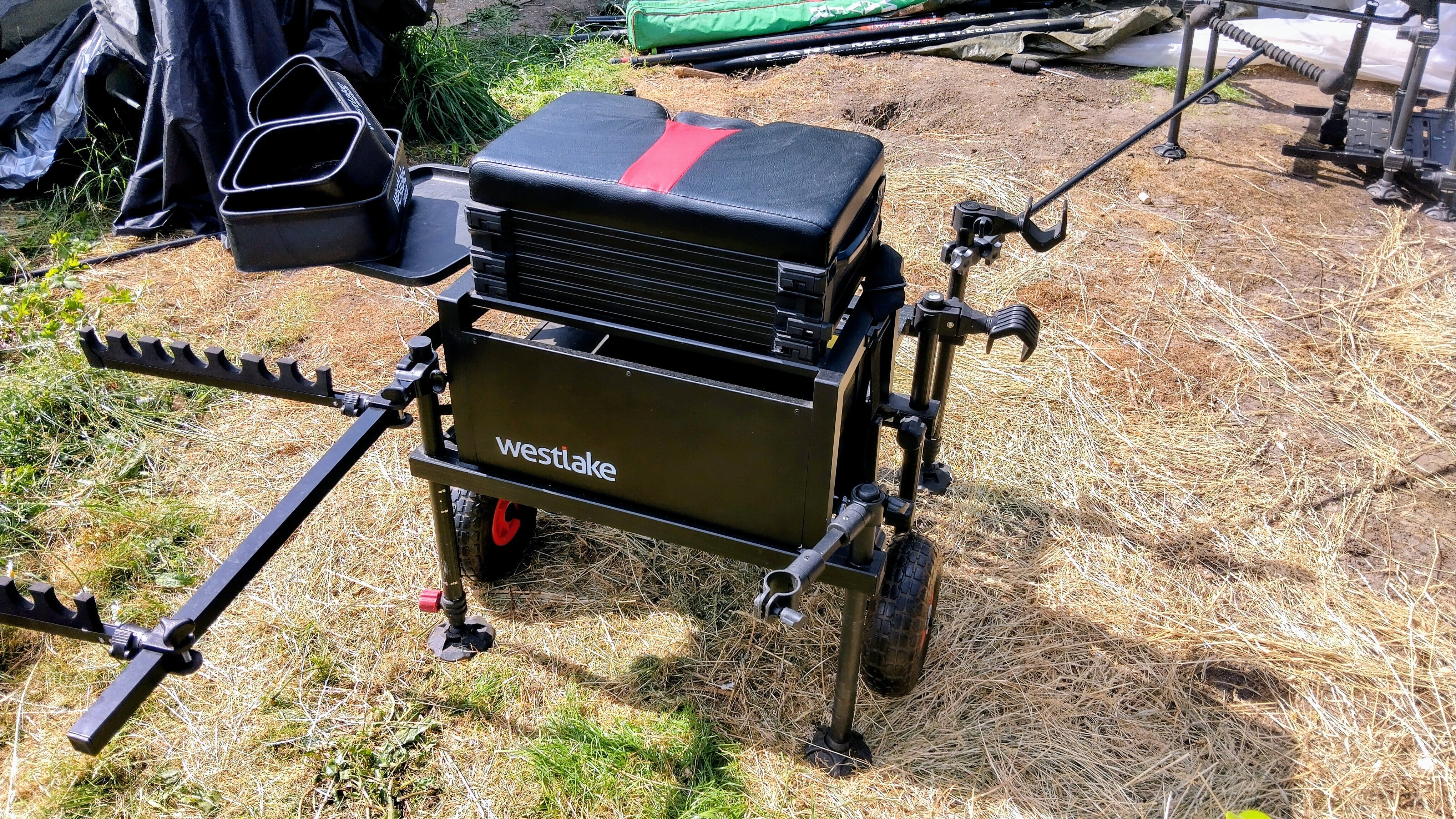 Westlake Special Match Fishing Seatbox with Footplate, Side Tray & Accessories