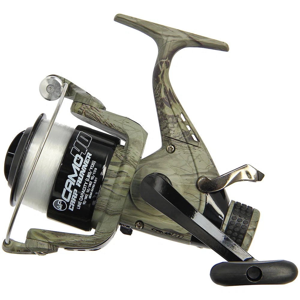 Angling Pursuits 8ft Carp Stalker Rod & 40 Camo Runner Reel Outfit Combo Set
