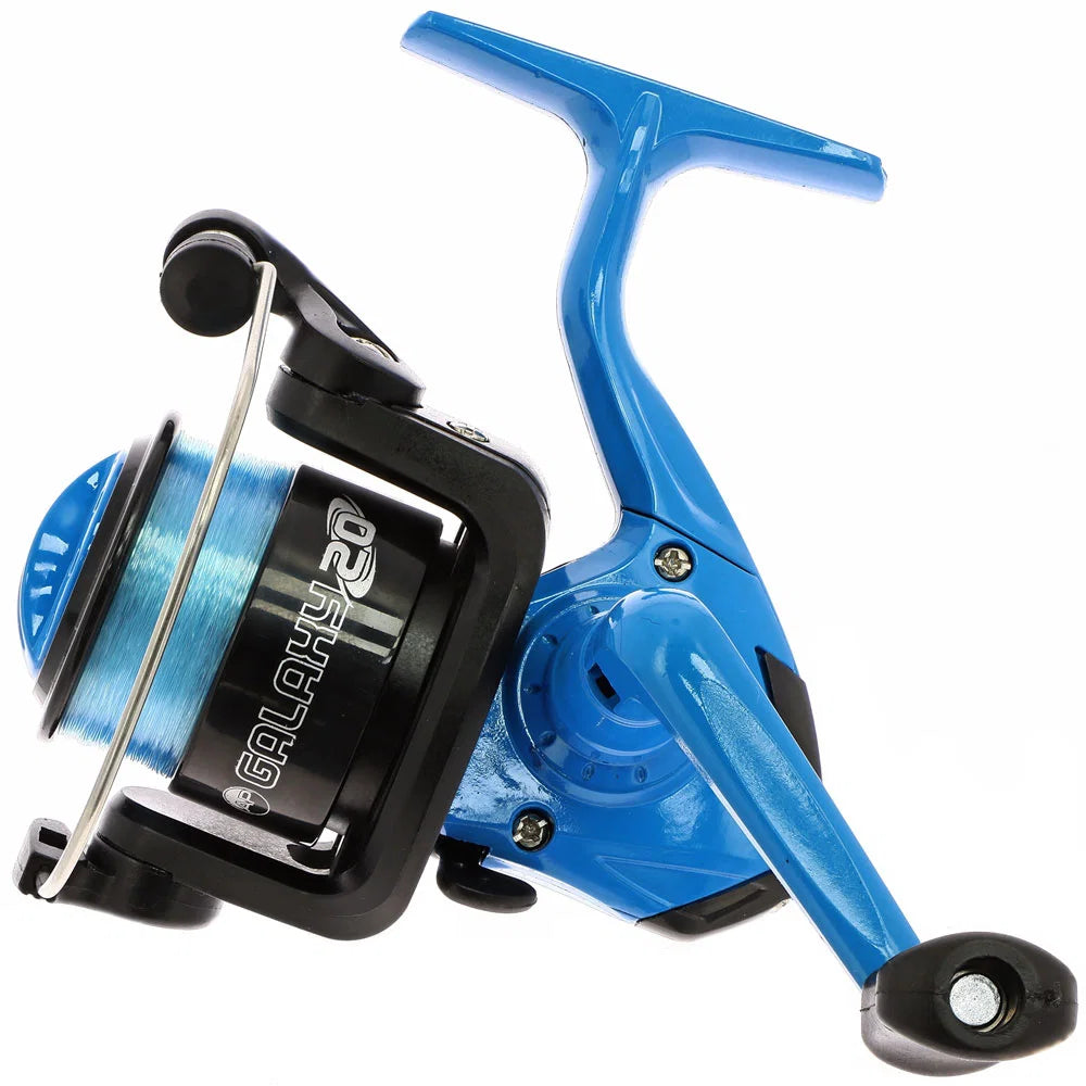 Angling Pursuits Galaxy 20 Front Drag Fishing Reel - Inc 8lb Line Black/Blue