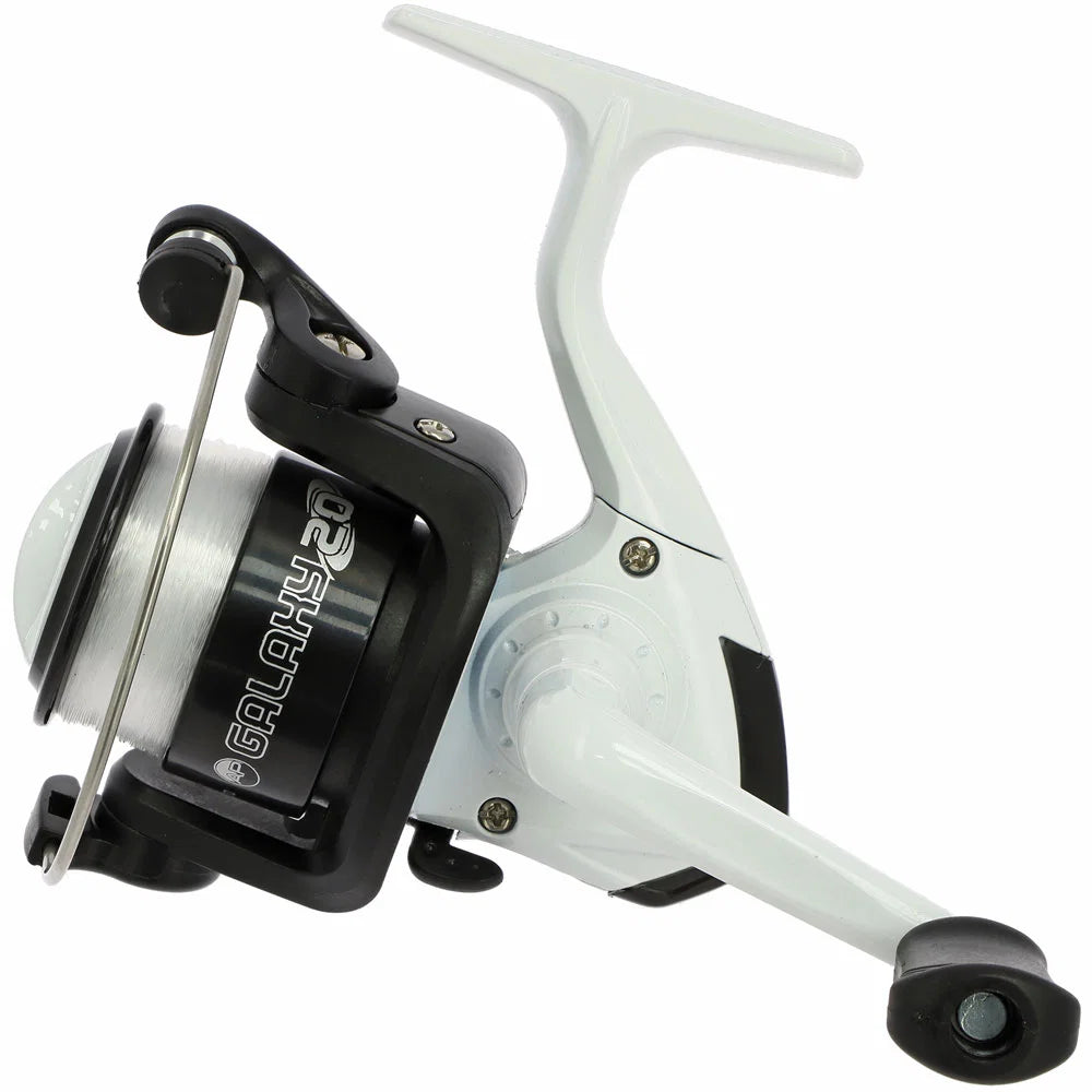 Angling Pursuits Galaxy 20 Front Drag Fishing Reel - Inc 8lb Line Black/White