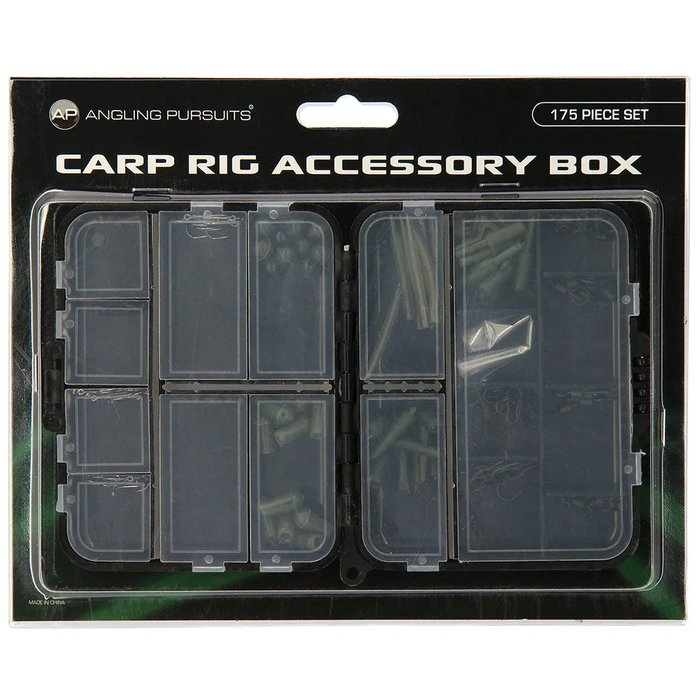 Carp Fishing Terminal Tackle Kit Bit Box Swivels Hooks Lead Clips Rig Making Set