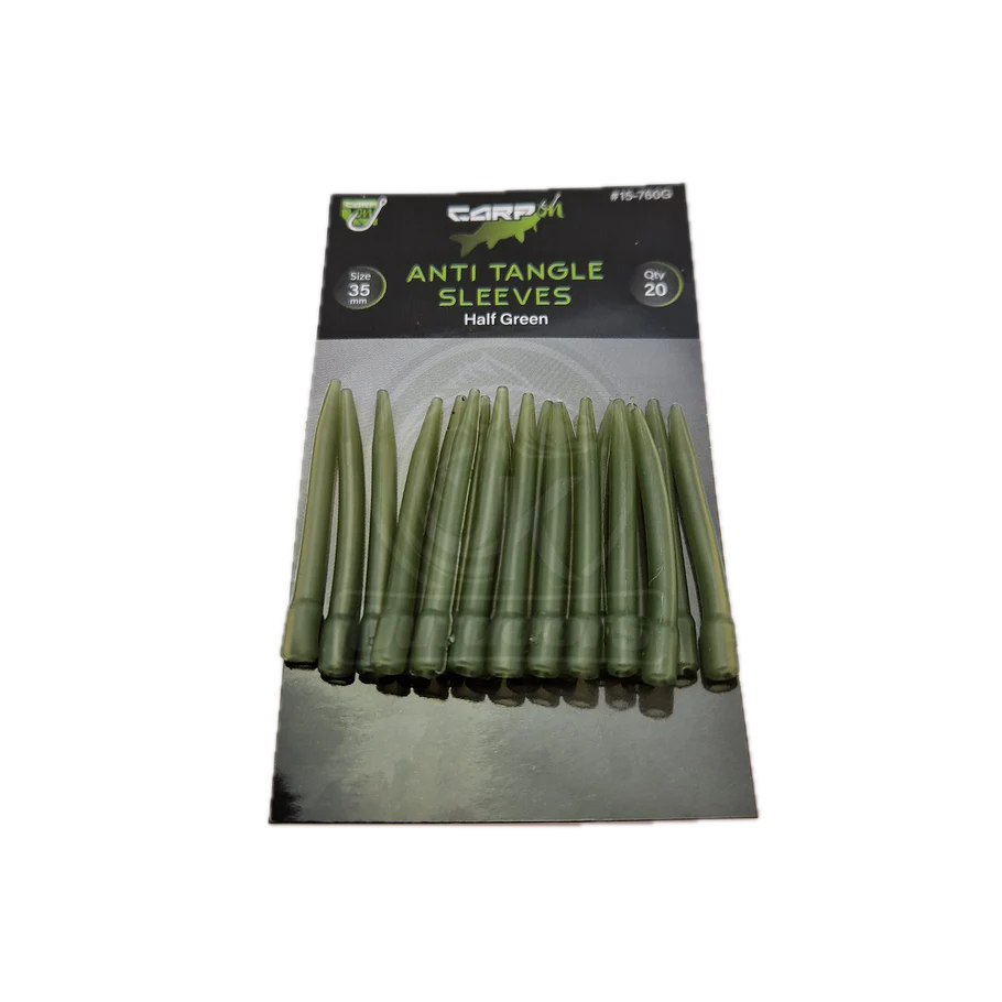 Carp On Anti Tangle Rig Sleeves - Half Green, Half Brown | Specimen Angling