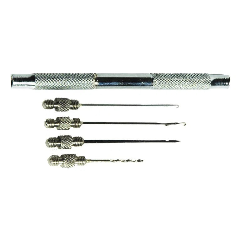 Boilie Baiting Tool Set Carp Fishing Needles & Bait Drill Steel Handle & Case