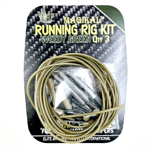 Carp Fishing Running Rig Tubing Kit - Weedy Green