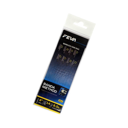 FEVA Banda Method 4" Ready Tied Rigs - Barbless Hooks 10 12 14 16