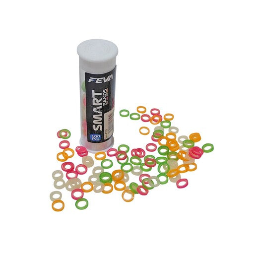 Feva Coloured Smart Bait Bands 100 Pack Latex Camo Wafter Bands Match Fishing