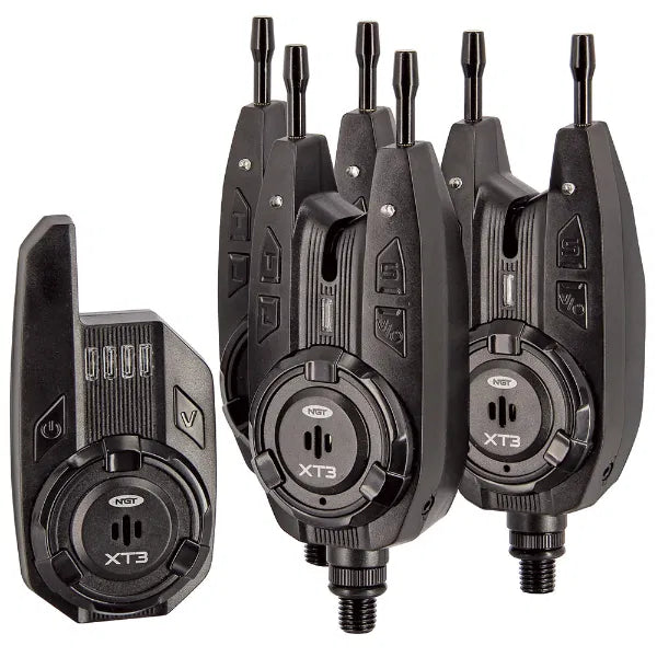 XT-3 3pc Wireless Bite Alarm + Receiver Set - Inc Adjustable Volume, Tone, Sensitivity