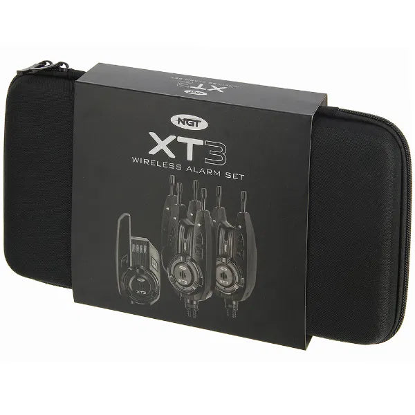 XT-3 3pc Wireless Bite Alarm + Receiver Set - Inc Adjustable Volume, Tone, Sensitivity
