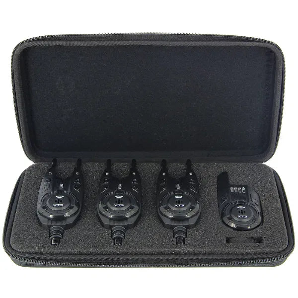 XT-3 3pc Wireless Bite Alarm + Receiver Set - Inc Adjustable Volume, Tone, Sensitivity