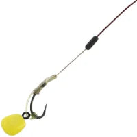 NGT Dynamic D-Rig Hair Rigs Twin Pack Size 6 & 8 Barbless Carp Tackle + Corn