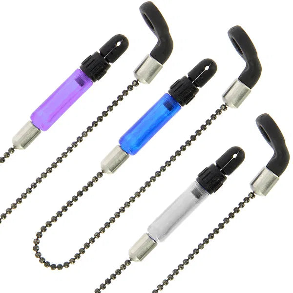 Set of 3 Carp Fishing hanger Bobbin Bite Indicators with Chains