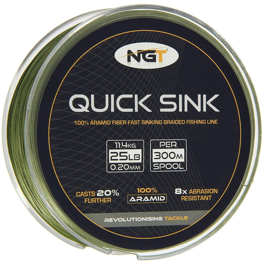 Quick Sink Braid Mainline - 300m Spools - Carp Fishing | Predator Fishing