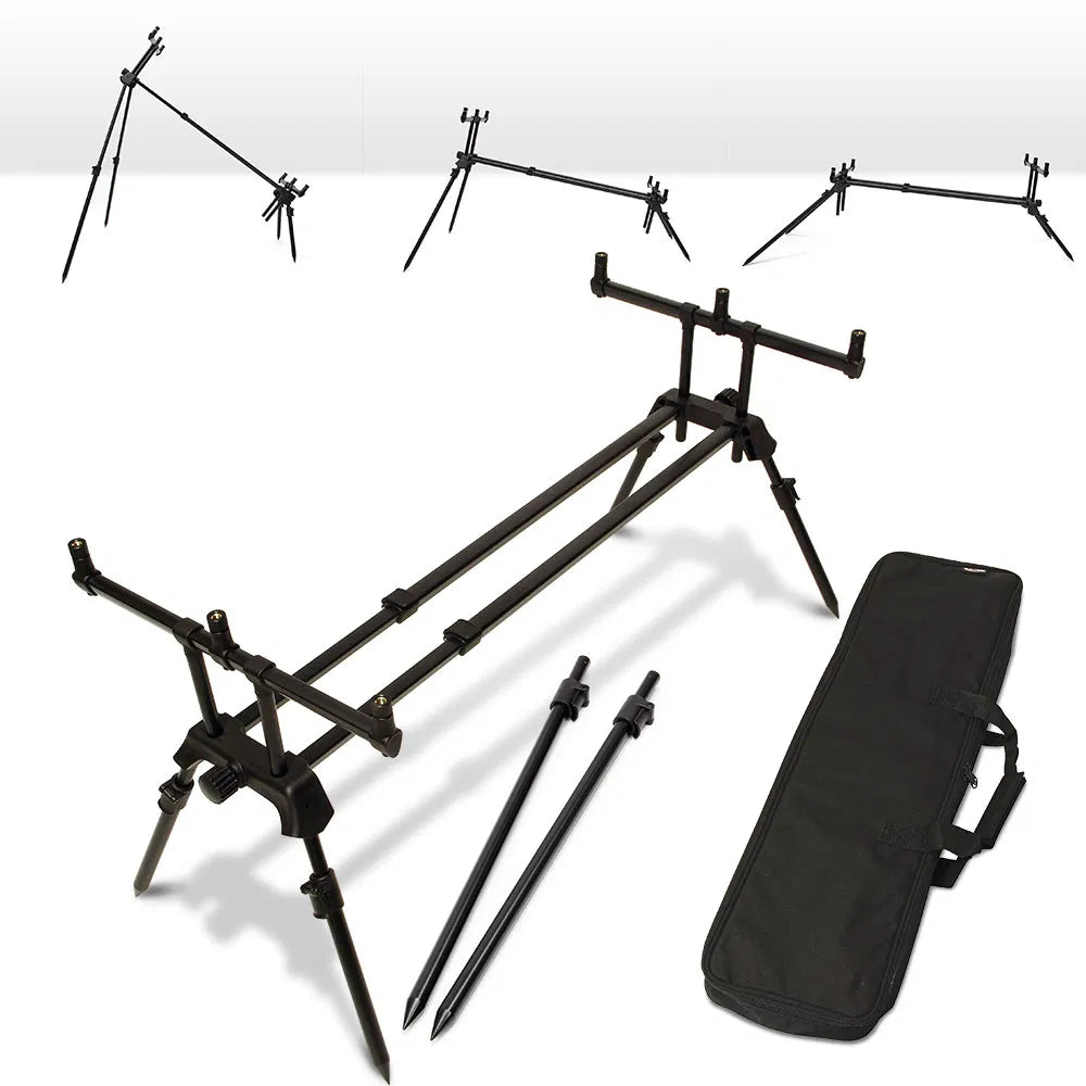 NGT Uber Versatile Dual Line 3Rod Pod - Use as a Low Profile or Sky Pod | Carp Fishing