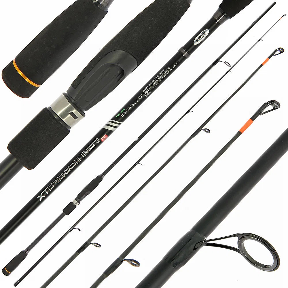 NGT XT Pro-Spin - 8ft, 2pc, 10-30g Carbon Composite Spinning Rod