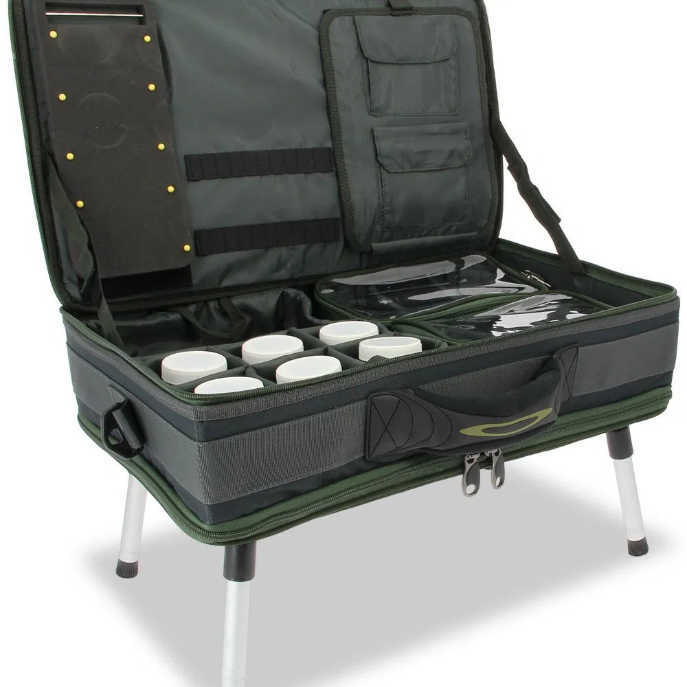 Fishing Table System Bivvy Tackle Box Rig Wallet Glug Pots Lead Bag Organiser 51cm