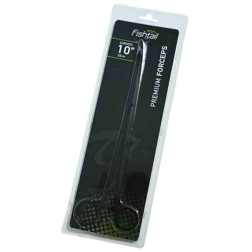 Fishtail 10" Curved Forceps - Long Reach Hook Remover - Pike & Carp Fishing