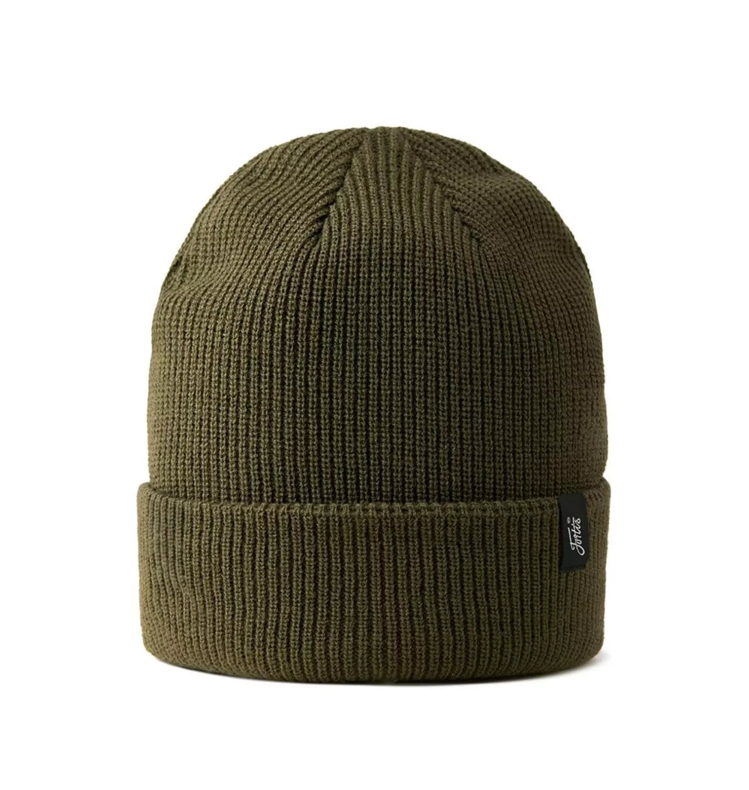 Fortis Fisherman's Beanie Olive Green 100% Acrylic Chunky Knit Warm Angling Hat