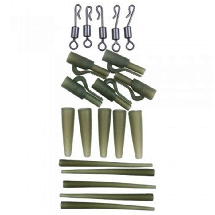 Gardner Covert Clip Kit Session Pack Lead Safety Clips C-Thru Green Carp Fishing