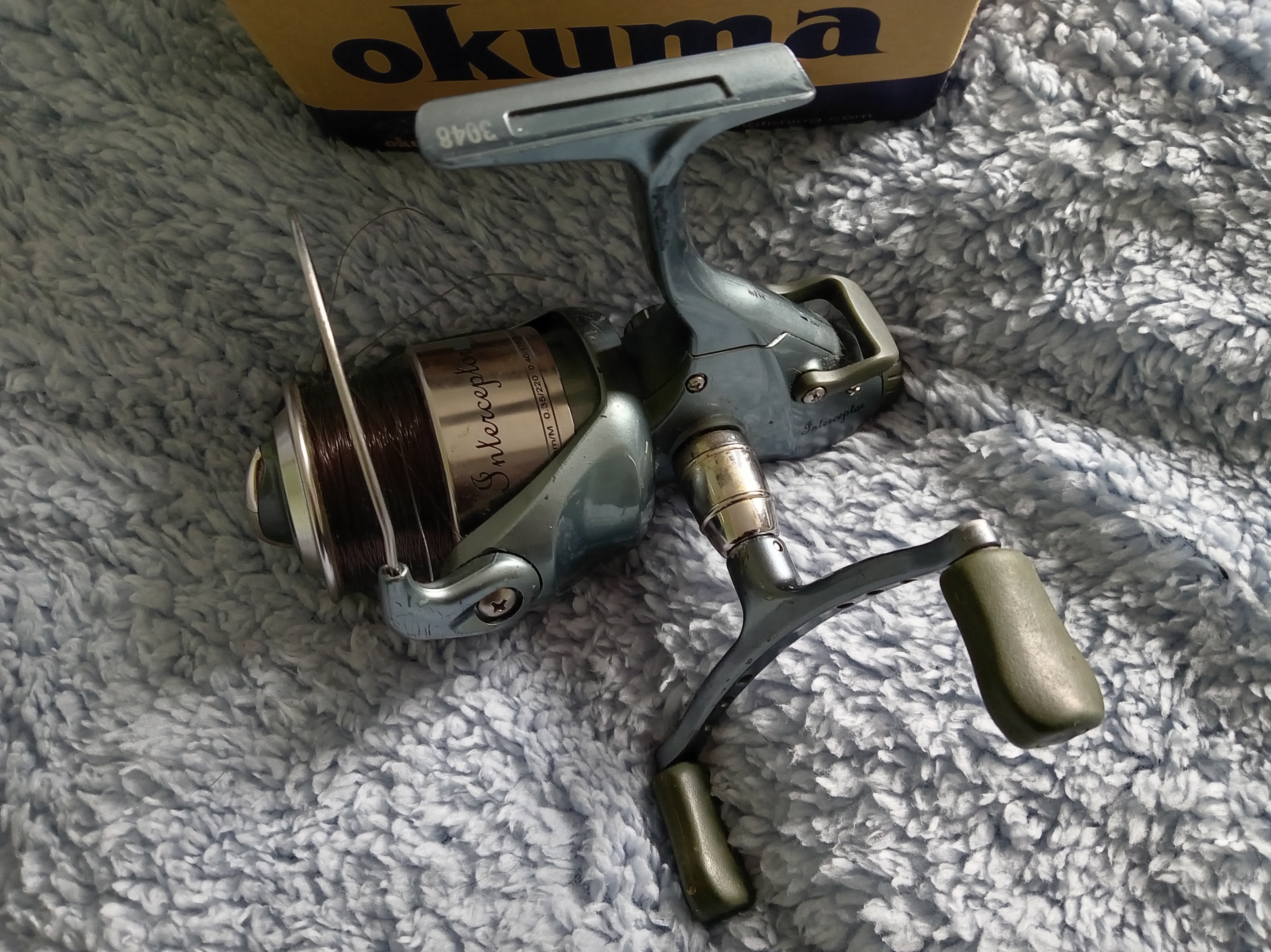 Okuma Interceptor IBF 50 Baitrunner Reel - Boxed - 2 Spare Spools