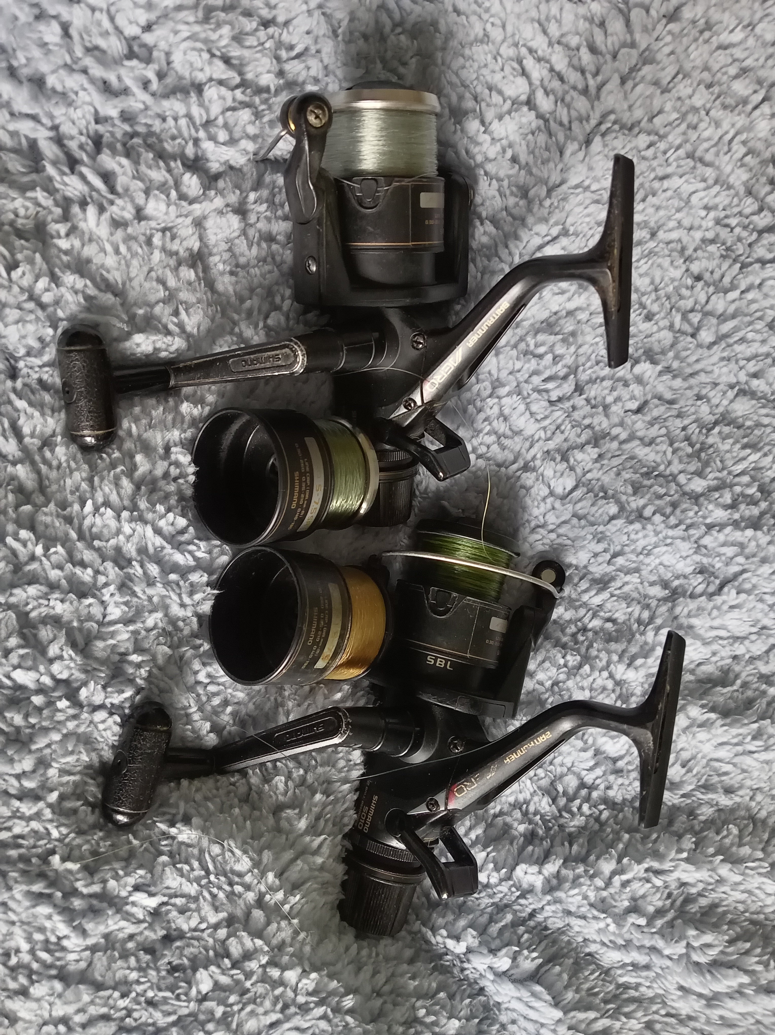 Pair of Shimano Aero 5010 Baitrunner Reels - Used Condition - 2 Spare Spools